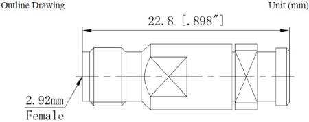 Коннектор коаксиальный 2.92mm female для кабеля B40