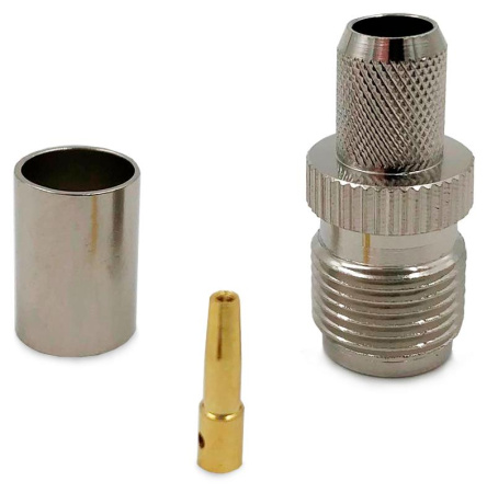 Коаксиальный коннектор TNC female обжимной для кабеля 5D-FB/300