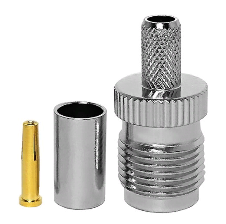 Коаксиальный коннектор TNC female для кабеля 3D-FB/195/RG58 