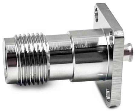 TNC female квадратный фланец 4 отверстия Profi для кабельной группы 086/RG405/C26