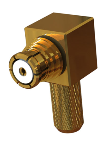 Коаксиальный коннектор угловой SMP female для кабеля RG316