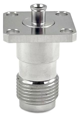 TNC female квадратный фланец 4 отверстия Profi для кабельной группы 086/RG405/C26