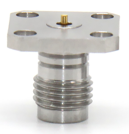 Фланцевый коаксиальный коннектор 1.85mm female под пайку на плату