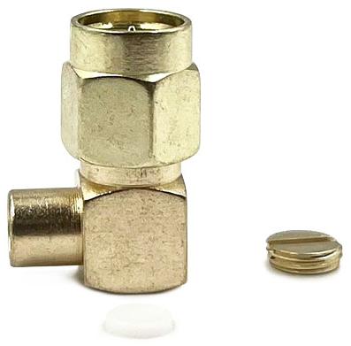 SMA male Light угловой для кабеля RG402/141