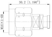 Коннектор коаксиальный N male для кабеля F63.5 c контровочными отверстиями