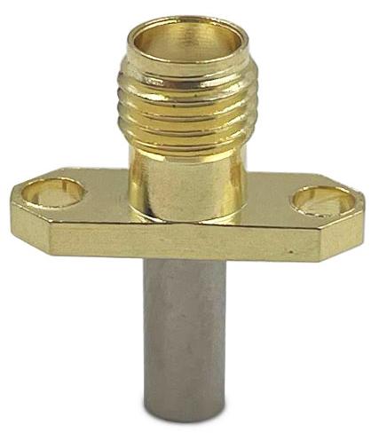 SMA female фланец 2 отверстия Light для кабельной группы RG316 / RG174 / RG178