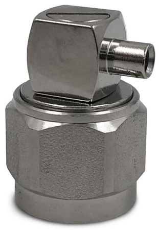 Коаксиальный коннектор N male угловой для кабельной группы 141/RG402/C40