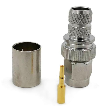 Коаксиальный коннектор RP-SMA male обжимной для кабеля 5D-FB/300