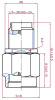 Коаксиальный переход RP-SMA male-SMA female Light, 6 Ггц