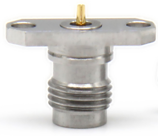 Коннектор 2.4mm female фланцевый под пайку на плату